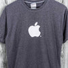 Apple Macintosh Employee T Shirt Small Y2K Hanes 50/50 Gray Logo Tee