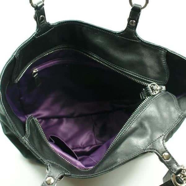 Coach Mia Opaque Sateen Black Op Art Tote Bag E1082-15758 Vintage EUC