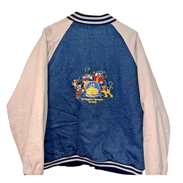 Walt Disney World Denim Jacket Sz. XL Adult Happiest Celebration Earth Coat