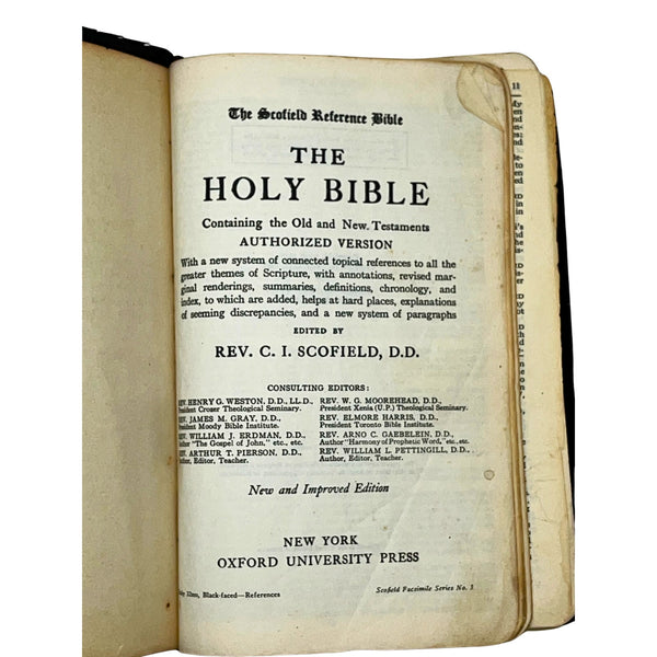 Holy Bible KJV Scofield Reference Edition Leather Oxford University Press 1945