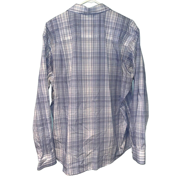 David Donahue Striped Fusion Performance Shirt Men's 17.5 XL