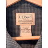 LL Bean Large Blue Green Houndstooth Button Down Shirt Traditional Fit Cotton