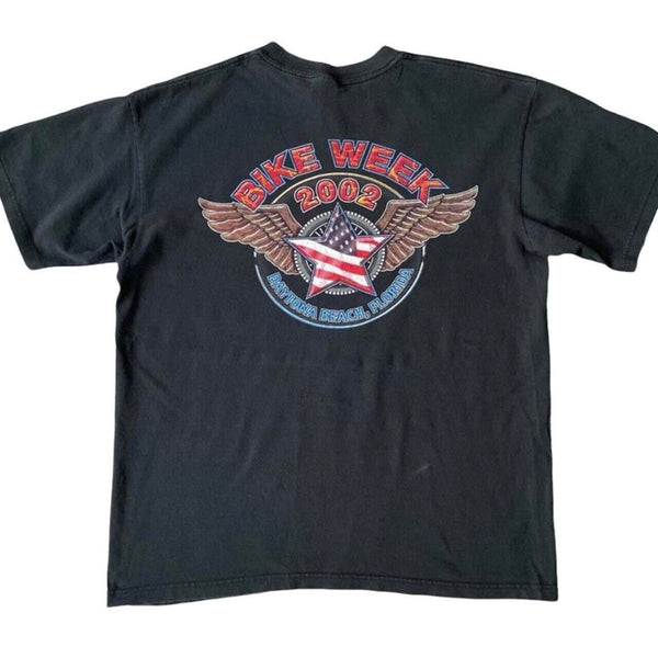 Bike Week 2002 Daytona Beach Florida “Let Freedom Ring” USA Men's T Shirt Sz. L