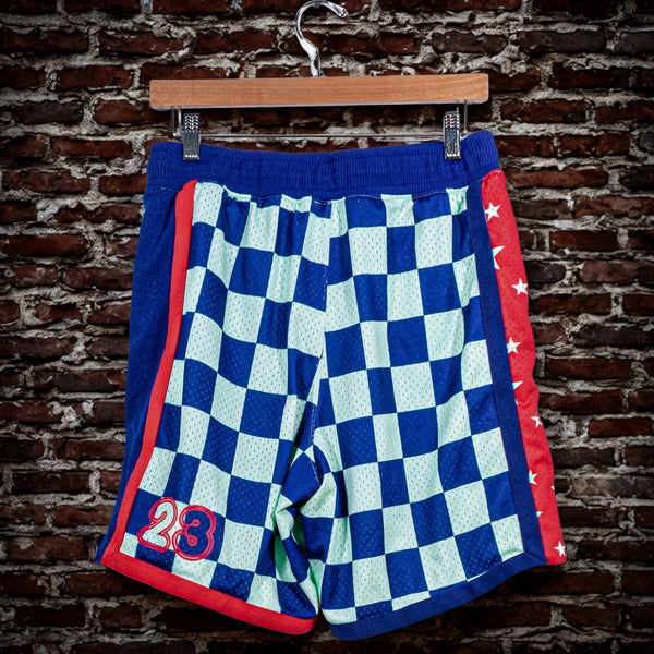 Air Jordan Sport DNA Basketball Shorts Blue Red CK9527-455 Mens Medium Rare
