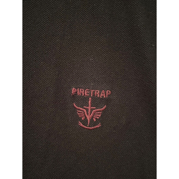 Firetrap Mens Lazer Polo Shirt Black Red Sz. 4XL