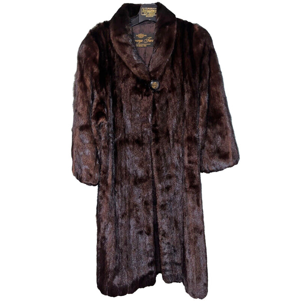 Ranch Mink Fur Severyn Furs Long Sz. 10 Vintage PRISTINE Professionally Stored