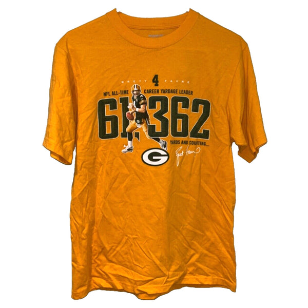 Brett Favre Green Bay Packers NFL Football 61362 Yards & Counting Reebok Shirt S