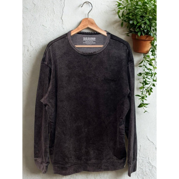 Fair Harbor Saltaire Crewneck Sweatshirt Men’s Large Charcoal Gray NWOT