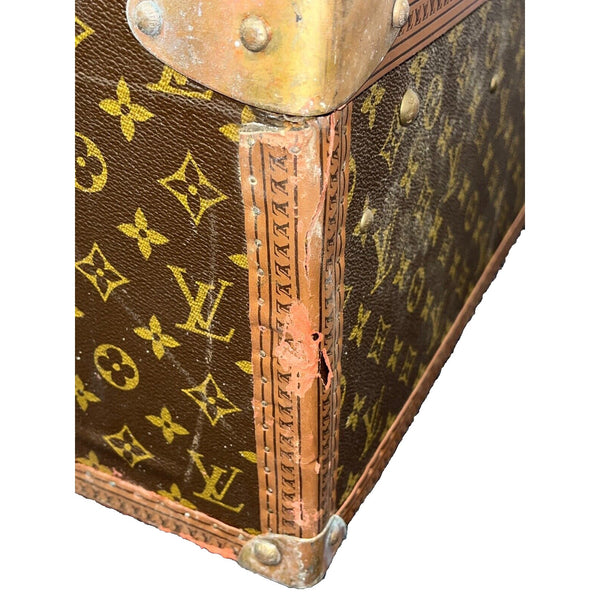 Louis Vuitton Rare Monogram "Ideal" Trunk Antique Steamer Travel Luggage