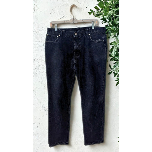 Von Dutch Black Jeans Men’s 34x27 Vintage Denim No Tags Small Crotch Hole Y2K