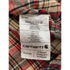 Carhartt Long Sleeve Plaid Flannel Shirt Red Beige XL Relaxed Fit 101295 608 EUC