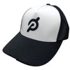 Peloton Adjustable Workout Logo Unisex Adult White Black Mesh Snapback Hat Cap