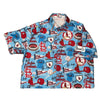 St Louis Cardinals Hawaiian Shirt Sz. XL Aloha Camp Button MLB All Over Print