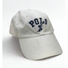 Polo Ralph Lauren P-Wing Foot White Adjustable Hat Leather Strap EUC Rare