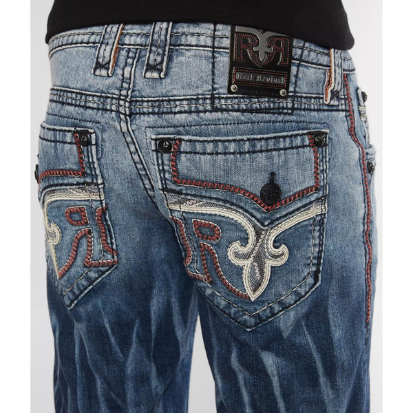 Rock Revival Jeans "Glendon" Acid Wash Shorts Jorts 32 NWT MSRP $220 RARE
