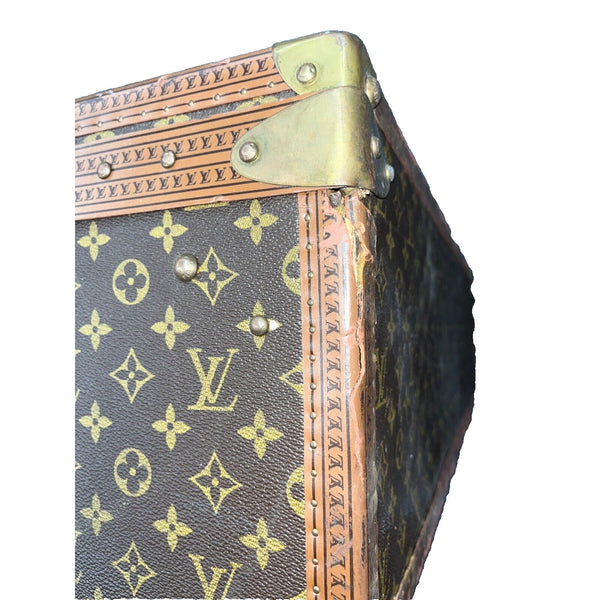 Louis Vuitton Rare Monogram "Ideal" Trunk Antique Steamer Travel Luggage