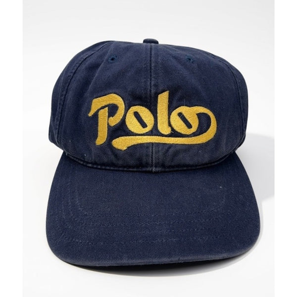 Polo Sport Ralph Lauren Vintage 2000 Logo Twill Ball Cap Hat Blue Rare Cotton