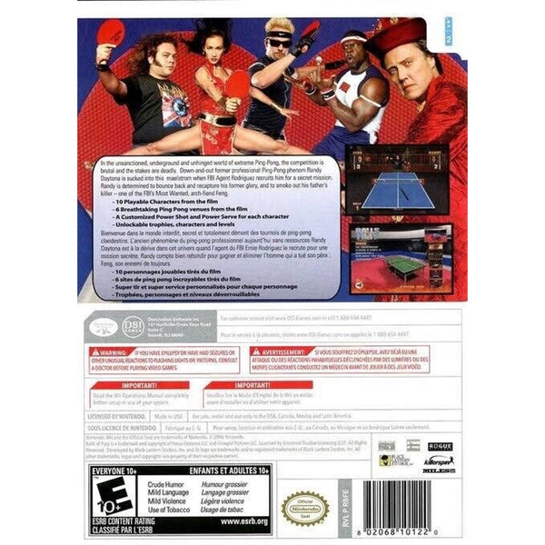 Balls of Fury (Nintendo Wii, 2007) with Manual