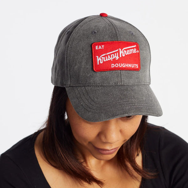 Krispy Kreme “Eat Doughnuts” Gray Distressed Hat NWOT