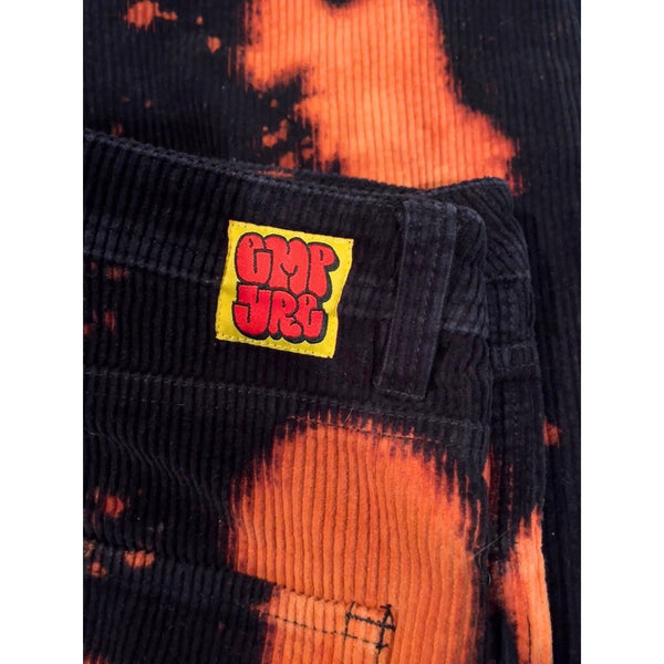 Empyre Loose Fit Bleached Black Corduroy Skate Pants Mens 32x30 Baggy Y2K Punk