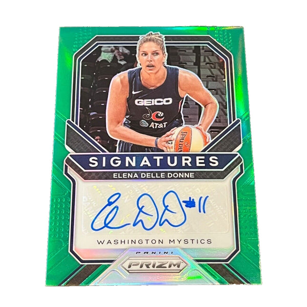 Elena Delle Donne 2021 Panini WNBA Prizm Auto Green Prizm Signatures #SG-EDD