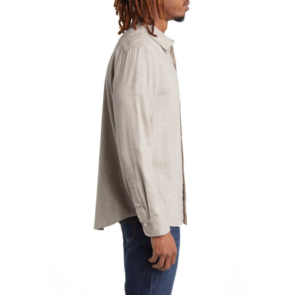 Buck Mason Pacific Twill One Pocket Button Up Shirt Mens Medium Brown