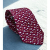 Salvatore Ferragamo Vintage Silk Tie Italy Floral Hand Made 100% Luxury Red
