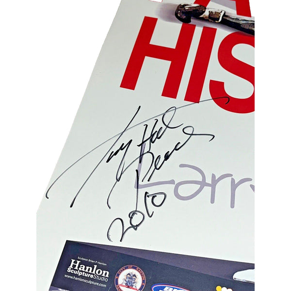 Larry Holmes “Be A Part Of History” Statue Poster Signed Peace 2010 Inscription