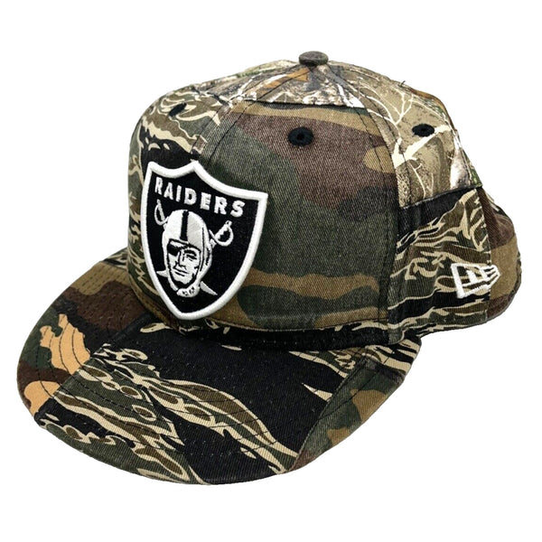 Las Vegas Raiders New Era Realtree Patchwork Camo 59FIFTY Fitted Hat 7 3/4 (1)