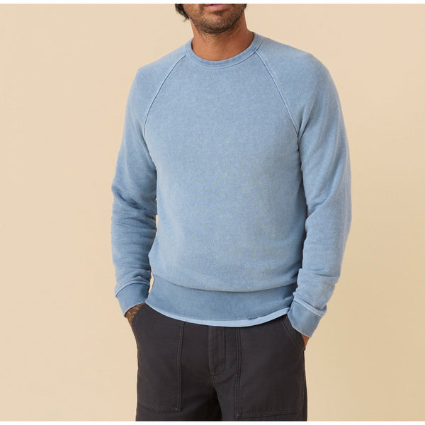 Outerknown Sur Sweatshirt XL Hazy Sea Blue Hemp Organic Cotton French Terry