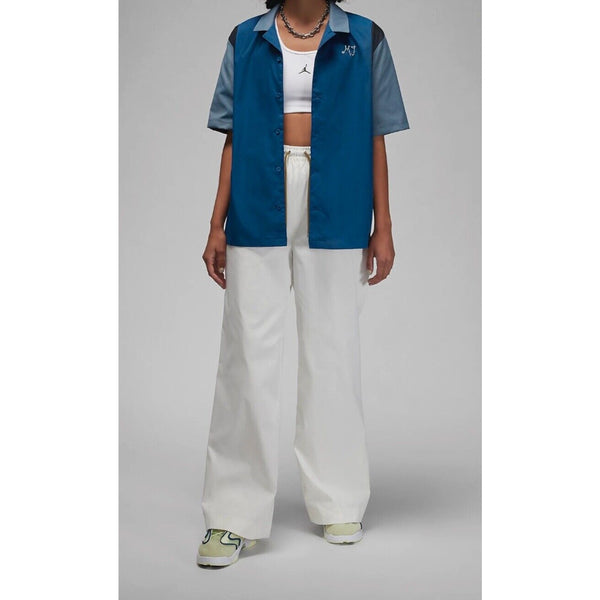 Jordan Womens Button Up Shirt Sky J French Ozone Blue DZ3340 427 • NWT Size XL