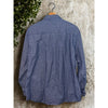 LL Bean Mens Large Blue Houndstooth Check Flannel Button Down Shirt Pocket