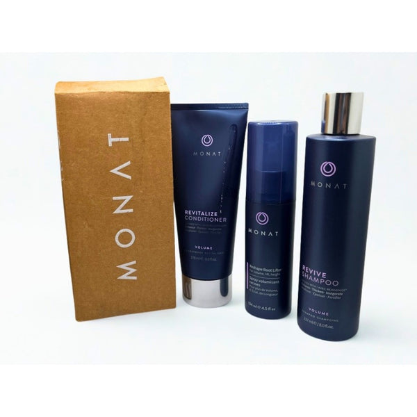 MONAT Volume System 3 Pc Kit Revive Shampoo Conditioner Root Lifter New In Box