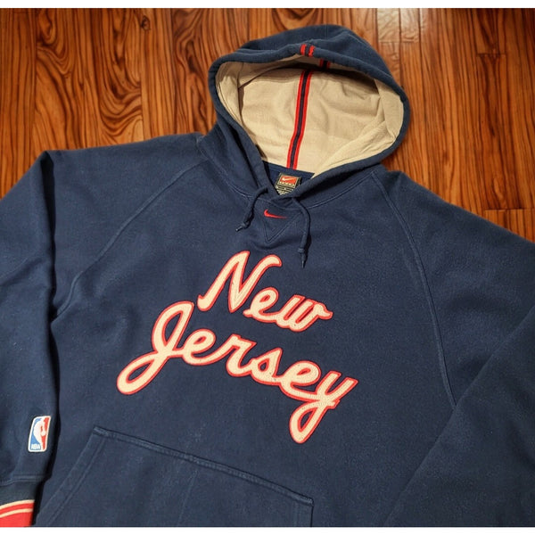 New Jersey Nets Hoodie XL Center Swoosh Y2K NBA Vintage Nike