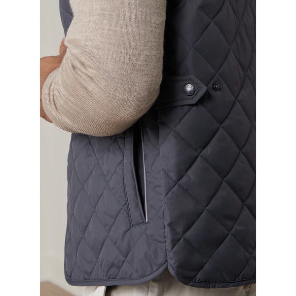 Peter Millar Essex Quilted Vest XL Iron Gray Full Zip Recycled Polyester NWOT