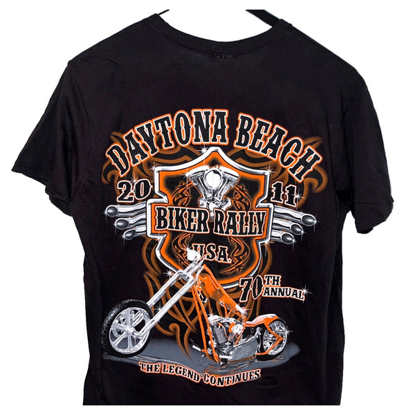 Daytona Beach 2011 Bike Week 70th Annual Biker Rally T-Shirt Tee Sz. L