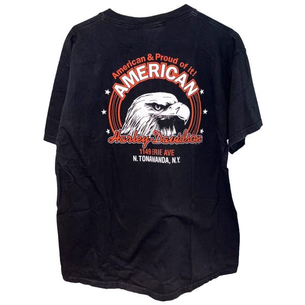 Harley Davidson American And Proud Of It Eagle New York XL Biker T Shirt Tee