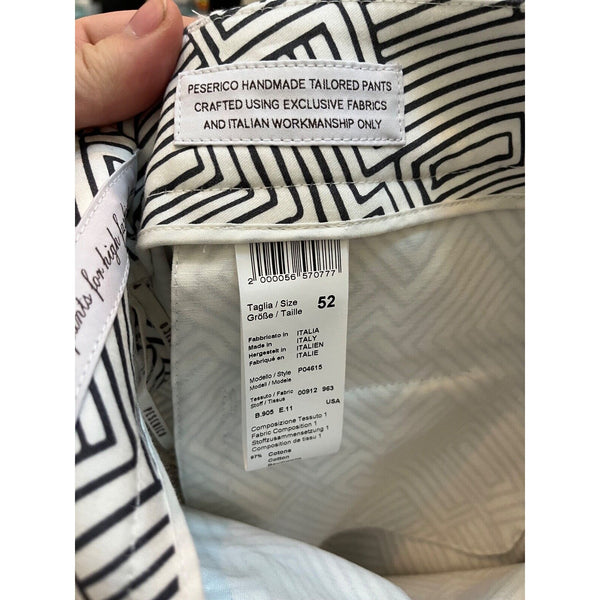 Peserico Graphic-Print Cropped Trousers Size 52 EU 16 US
