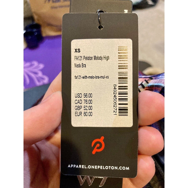 Peloton Melody High Neck Mesh Detail Sports Bra XS NWT