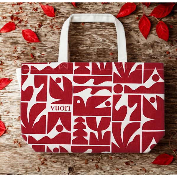 Vuori Limited Edition Holiday 2025 Tote Bag Cody Hudson Red White Canvas XL NWT