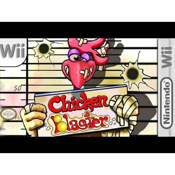 Chicken Blaster (Nintendo Wii, 2009) Video Game w/ Cardboard Sleeve Case TESTED