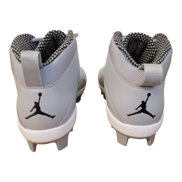 Nike Air Jordan Retro 10 MCS Wolf Grey Baseball Cleats CQ9532-002 Mens Sz. 12.5 Shoe