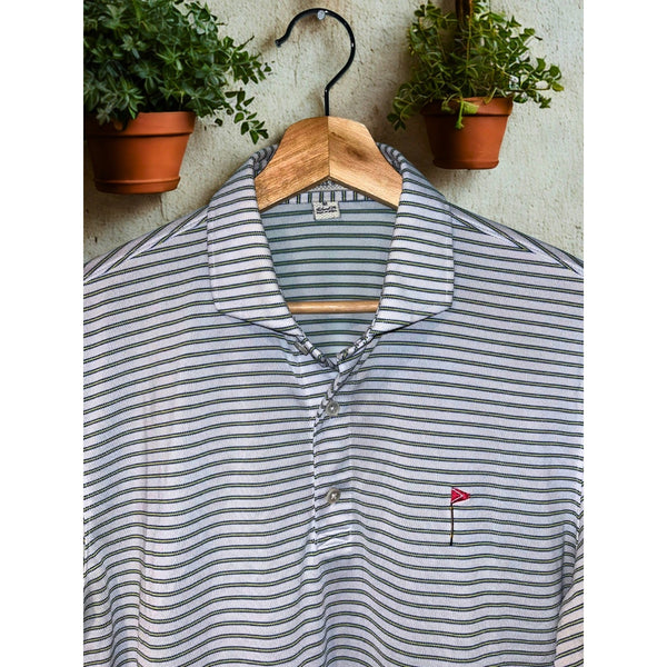 Holderness & Bourne Striped Polo Men’s M Watchung Valley Golf Club Pennant Logo