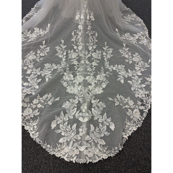 Oxford PA1199 Sz. 16 Ivory Fit & Flare Beautiful Sleeveless Scalloped (Sample)