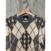 Abercrombie & Fitch Virgin Wool Argyle Sweater Mens M Made Uruguay Vintage 80s