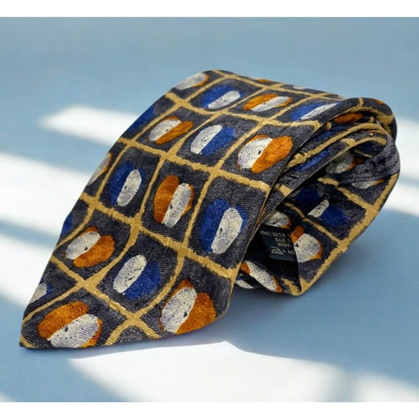 Ermenegildo Zegna 100% Silk Tie Apple Pattern Made in Italy