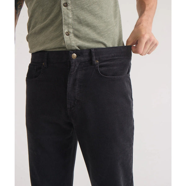 Marine Layer Terry Cord 5 Pocket Pant Slim Straight 30x32 Washed Black (Flaw)
