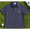 Peter Millar Summer Comfort Montclair Country Club Polo Men's M Navy Stripe NWOT