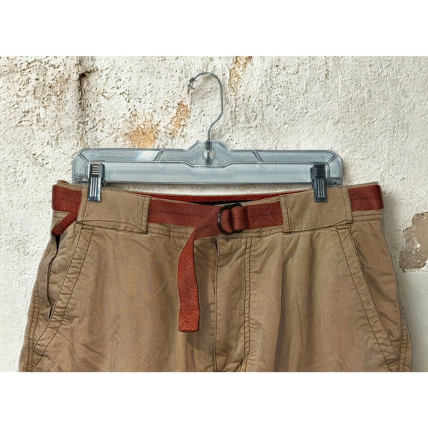 Abercrombie & Fitch Paratrooper Cargo Shorts Sz. 32 Khaki Belted Utility Hiking