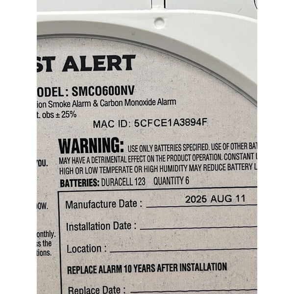 First Alert SC5 Smart Smoke Carbon Monoxide Alarm SMCO600NV New Open Box WiFi